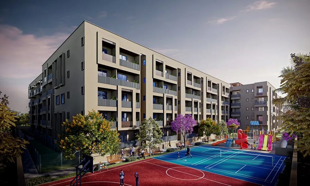 Resort-style infinity pool with tropical landscaping